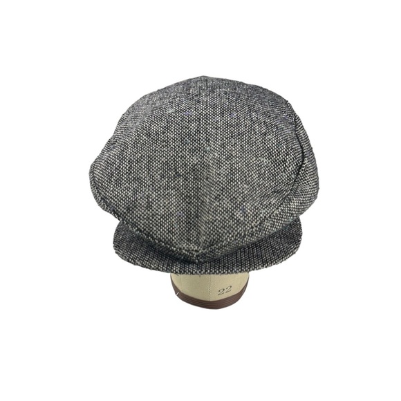 Vtg Made in USA Grey Wool Tweed Newsboy Hat Sz L 7 1/4 to 7 3/8 Peaky Blinders - Picture 3 of 11